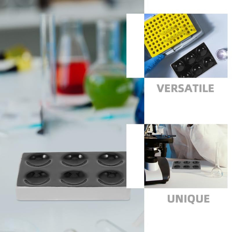 [Australia - AusPower] - OUNONA Porcelain Ceramic Reaction Plate Set 3Pcs Spot Plates for Laboratory Use High Temperature Resistant Corrosion Proof Accurate Testing 