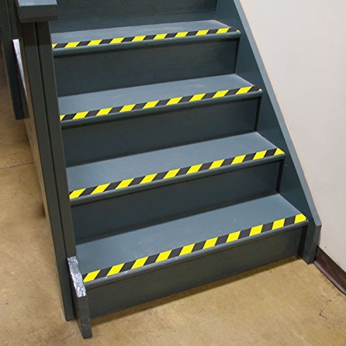 Gator Grip Traction Tape, Premium 60 Grit Hazard Stripe Anti-Slip Adhesive Tape, Indoor/Outdoor, Great for Stairs, Docks & Ramps, Yellow/Black, 2 inch x 60 ft,SG3902YB 2" x 60'