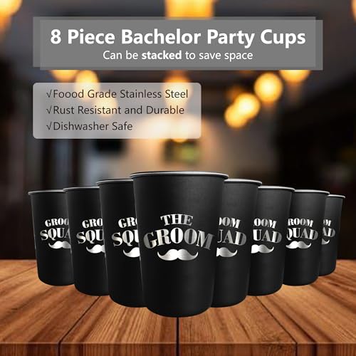 GROOM SQUAD Groomsmen Gifts 16 Oz Groomsmen Cups Bachelor Party Favors