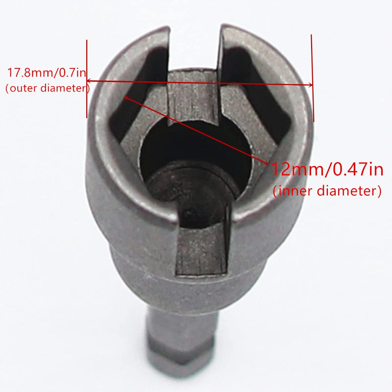 [Australia - AusPower] - 1Pcs Slot Wing Nut and 1Pcs Deep Power Wing Nut Driver for Panel Nuts Screws Eye Q Hanger C Hook Bolt 1Set 