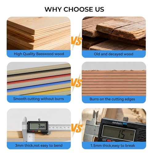 SCULPFUN 4Pcs Coloured Plywood Sheets A4 297x210x3mm, Pre-Painted Basswood Boards (Black/White/Red/Green), Paint-Free Laser Wood Panels for Crafting, Engraving & DIY Wood Burning