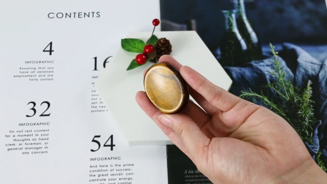 Tigers Eye Crystals Rock Worry Stones for Kids, Oval Palm Stone(1PCS) Tigers Eye