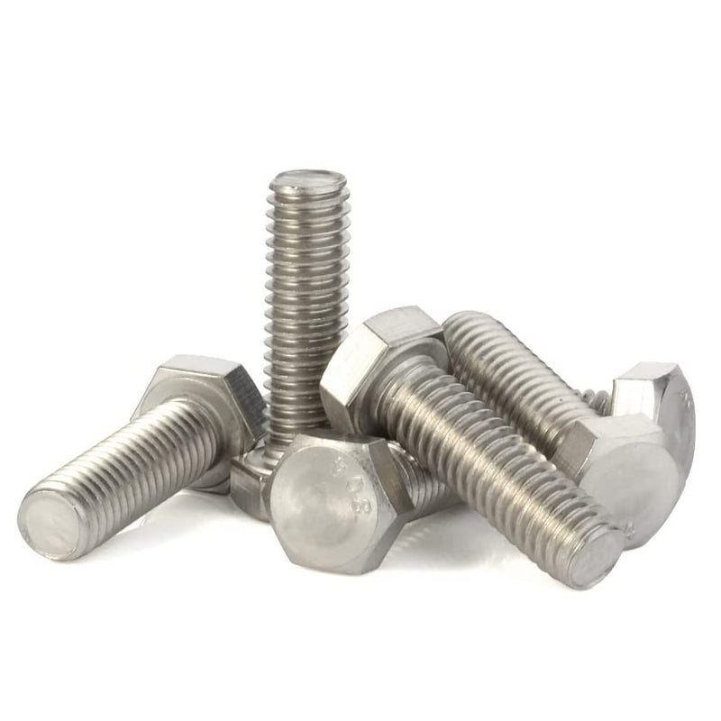 [Australia - AusPower] - 1/2-13 x 2 (1" to 4" Available) Hex Head Screw Bolt, Fully Threaded, Stainless Steel 18-8 (304), Plain Finish, Quantity 8 1/2-13 x 2" (8 PCS) 