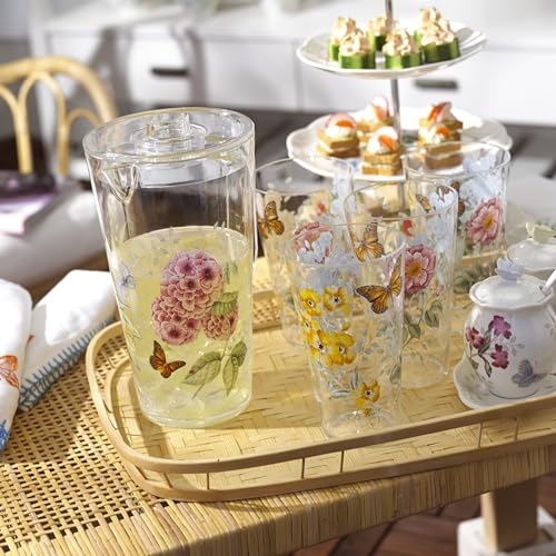 Lenox Butterfly Meadow Acrylic Highball Cups, Set of 4 (Acrylic Material) 4 Count (Pack of 1) Highball Set of 4 (Acrylic)