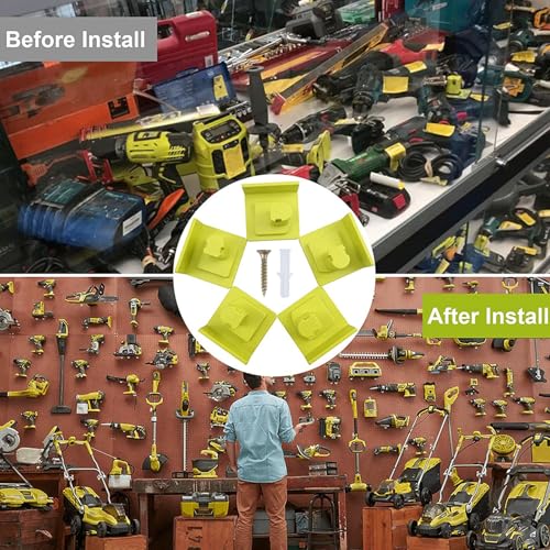 MLYNZXJSY 10-pack plastic tool holders compatible with Ryobi 18V wall mount tools