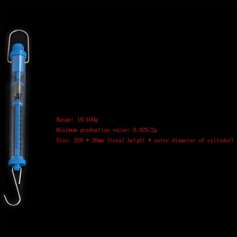 [Australia - AusPower] - Spring Scale TAODAN 5PCS 5 Sizes Scientific Plastic Transparent Tubular Spring Balance, Hanging Tube Spring Scale, 1N, 5N, 10N, 20N, 30N 