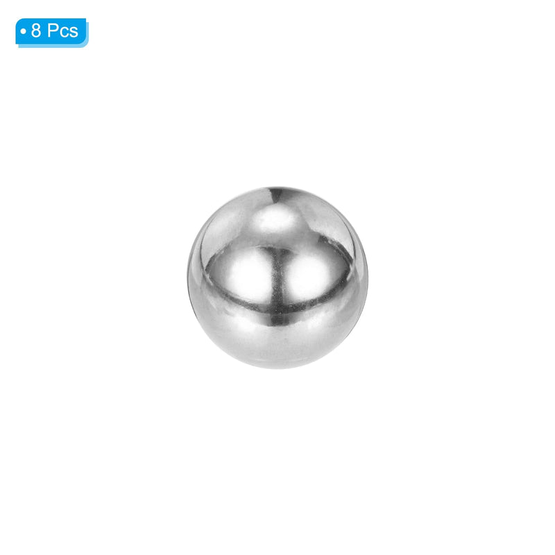 [Australia - AusPower] - PATIKIL M4x25mm Ball Nuts Knob, 8 Pcs Female Thread 304 Stainless Steel Round Blind Hole Screw Cap Cover for Lighting Machinery DIY Decoration, Silver 