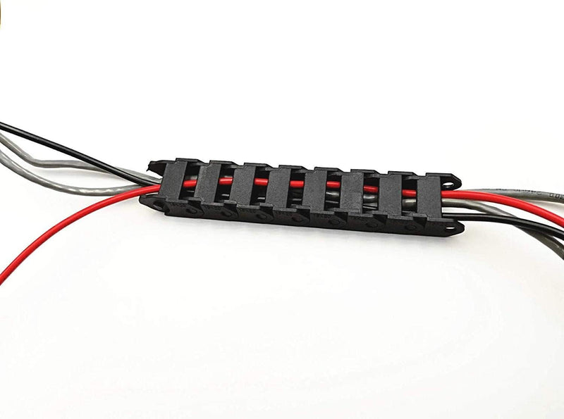 [Australia - AusPower] - 1M Black Plastic Drag Chain Cable Carrier R18 10 x 20mm for CNC Router Mill 
