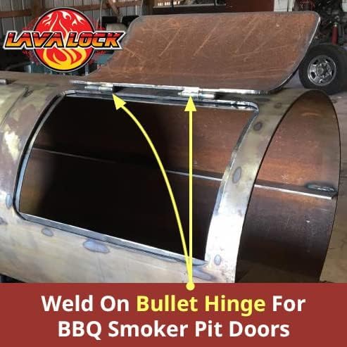 4" BBQ Smoker Bullet 4 in. Hinge 4 inch Hinges Stove Weld On Pit (4)