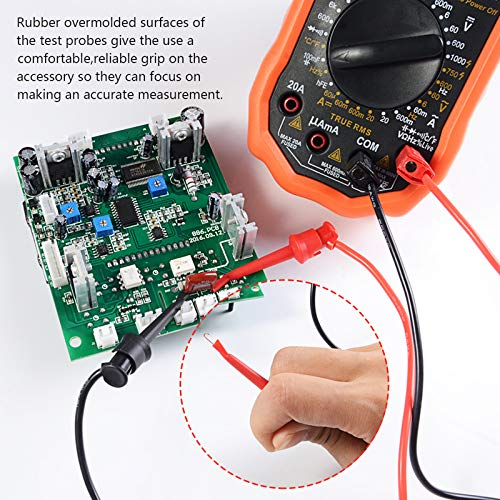 [Australia - AusPower] - Multimeter Leads Kit, Professional Electrical Multimeter Test Leads Set with Alligator Clips, Test Hooks, Test Probes Lead, Test Tweezer 