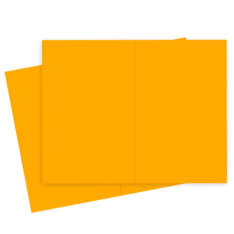 ChromaLabel 8.50 x 5.50 Inch Half Sheet Fluorescent Shipping Labels for Laser and Inkjet Printers, Fluorescent Orange