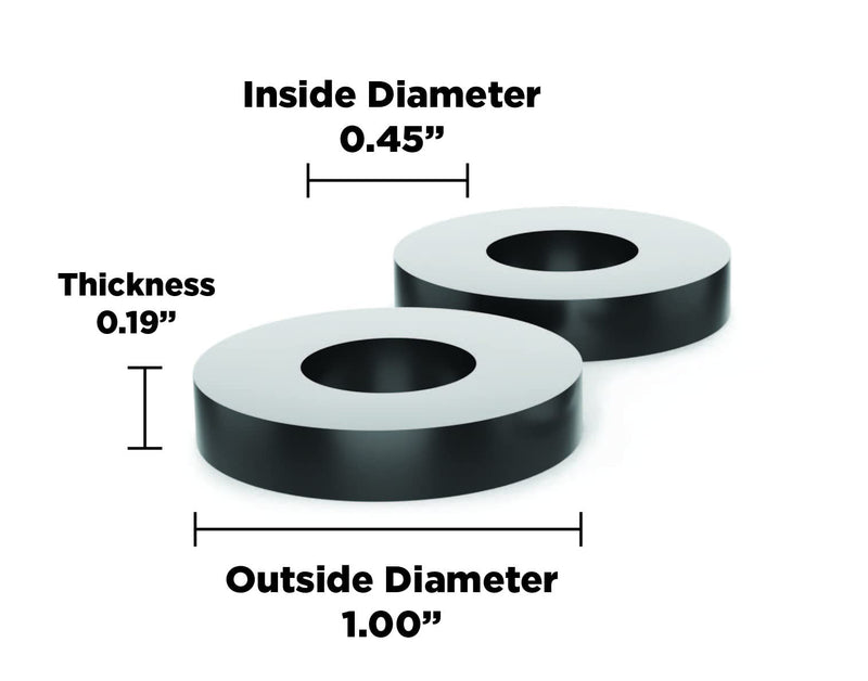 Isolate It!: Sorbothane Vibration Isolation Washer 50 Duro (.45" ID - 1" OD - .19" Deep) - 12 Pack
