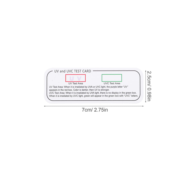 Pack of 20 PVC Test Strips for Precise Measurement of Uva and Uvc Wavelengths for Professional and Private Use