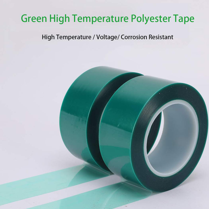 APT Polyester Tape with Silicone Adhesive, High Temperature, 3.5 Mil Thickness, Powder Coating, E-Coating (1, 2" x 72Yds)