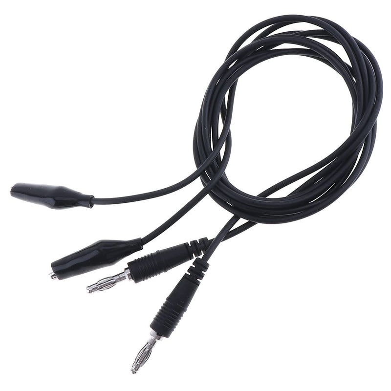 [Australia - AusPower] - 4pcs 4mm Banana Plug to Crocodile Alligator Clips 22AWG Pure Copper Test Leads Cable Kit for Multimeter Test Probe Electrical Test Wire 1M Black and Red 