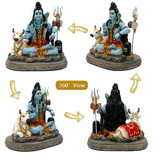 Lord Shiva with Nandi Statue Diwali Gifts Hindu Shiva Murti Pooja Item