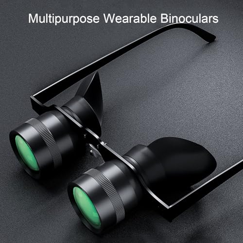 Hands Binocular Glasses for Fishing, 10x Zoom Opera Glasses HD Magnification with Coating, Independent Eye Focus & Anti - Glare