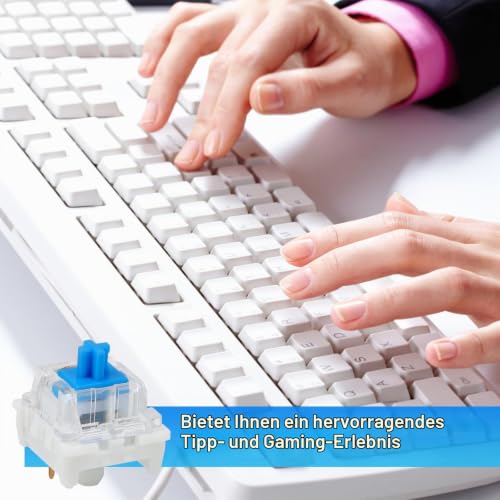 Pack of 60 Transparent Blue Keyboard Switches with Puller, 3-Pin Mechanical Keyboard, Gaming Keyboard Clicker, PC Accessories for Home, Office | PC Accessories for Home and Office, Transparent Blue