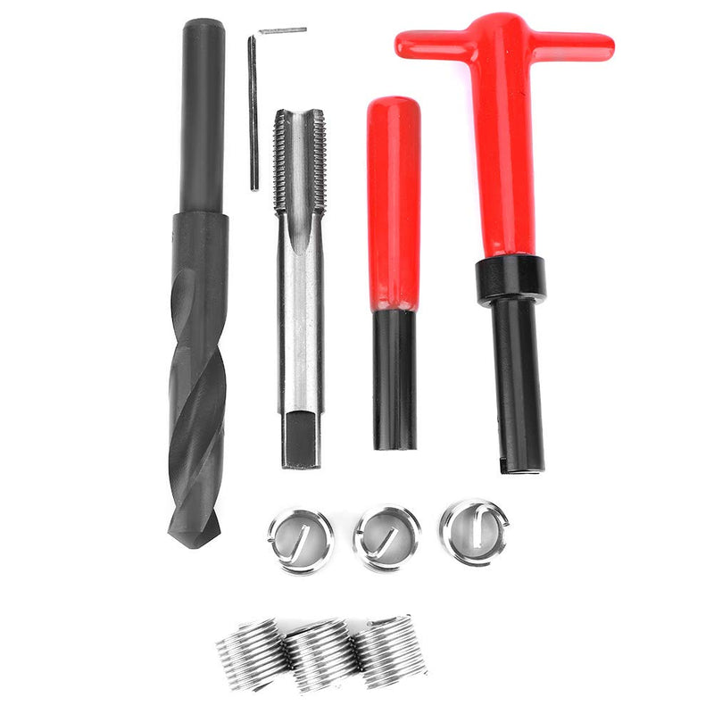 [Australia - AusPower] - 11Pcs M16x1.5 Thread Repair Kit Stainless Steel Drill Helicoil Repair Kit Threaded Reply Tool Kit 