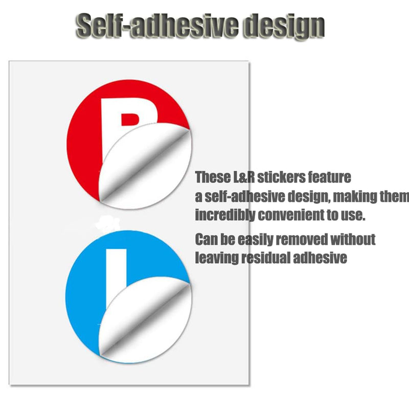 3 Sheets(240PCS) 15MM L & RStickers for Marking Left and Right Direction Indicator Sticker Waterproof Self Adhesive L R Label Stickers Round Stickers