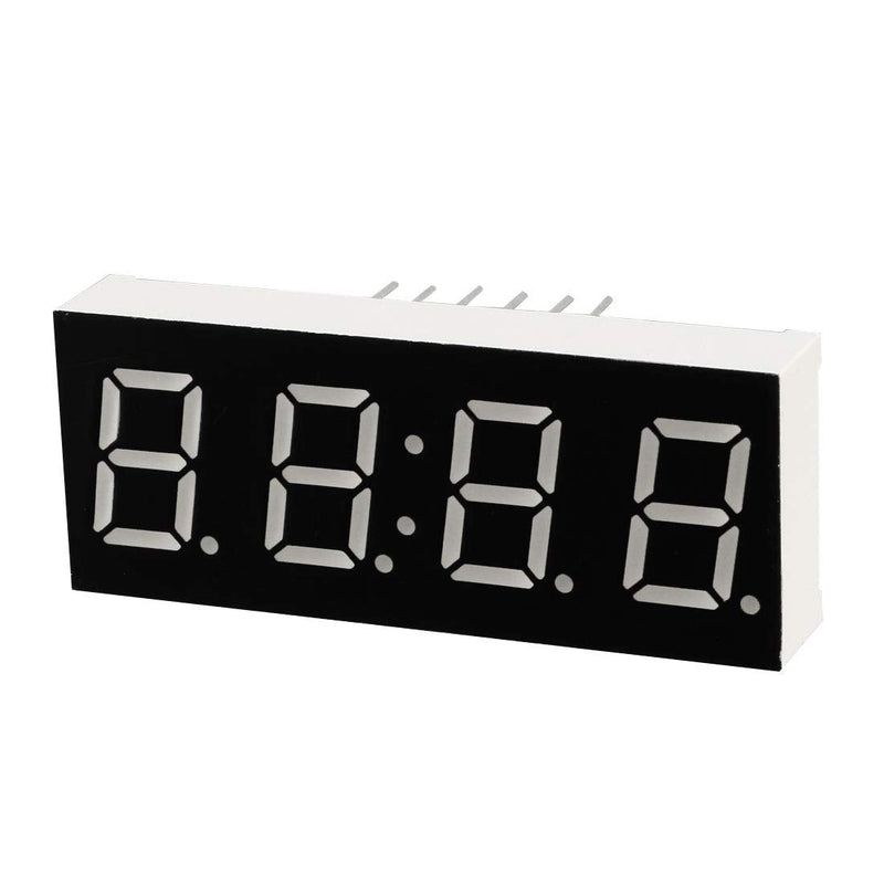 [Australia - AusPower] - uxcell Common Cathode 12 Pin 4 Bit 7 Segment Display 1.57 x 0.63 x 0.28 Inch 0.4" Red LED Display Digital Tube 5pcs 
