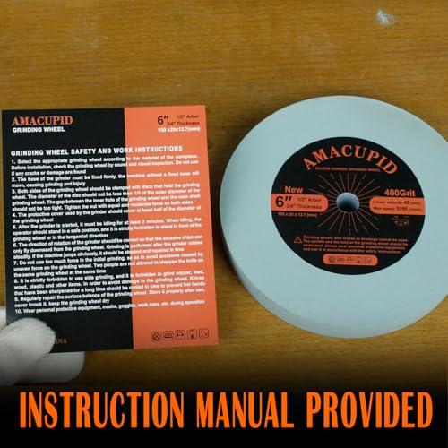 AmaCupid 400 grit bench grinder wheel for precision grinding and polishing carbide tools