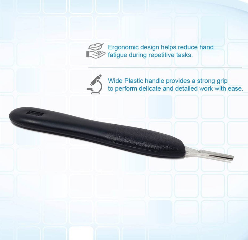 [Australia - AusPower] - Plastic Handle Deluxe Scalpel Handle #8, Stainless Steel tip (Fits Size #60, 70 Scalpel Blades) 