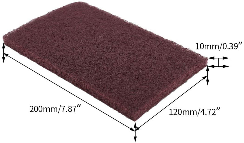 [Australia - AusPower] - 6Pcs Scotch Brite 7447 Very Fine Grade General Purpose Sanding Hand Pads 200 x 125mm/8" x 5" Red 
