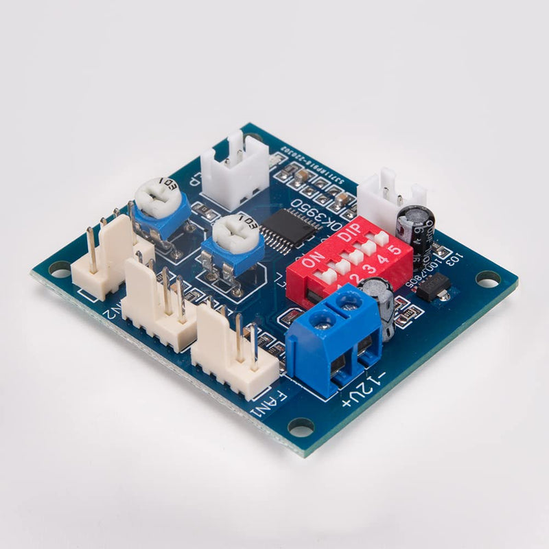 [Australia - AusPower] - 2PCS DC 12V 4 Wire PWM PC CPU Fan Temperature Control Speed Controller Module CPU High-Temp Alarm 