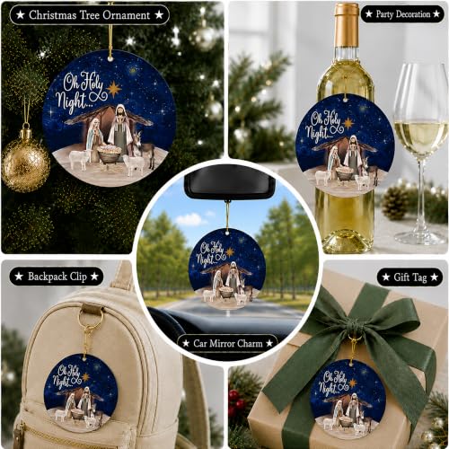 Nativity Ornament 2026 Oh Holy Night Religious Keepsake