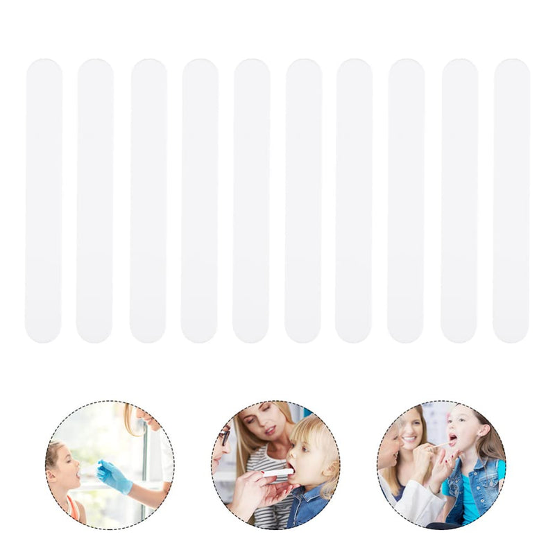 [Australia - AusPower] - 25pcs Tongue Depressors Tongue Stir Sticks Reusable Applicator Sticks Stirring Stick Tool for Laboratory White Plastic Tongue Scraper 