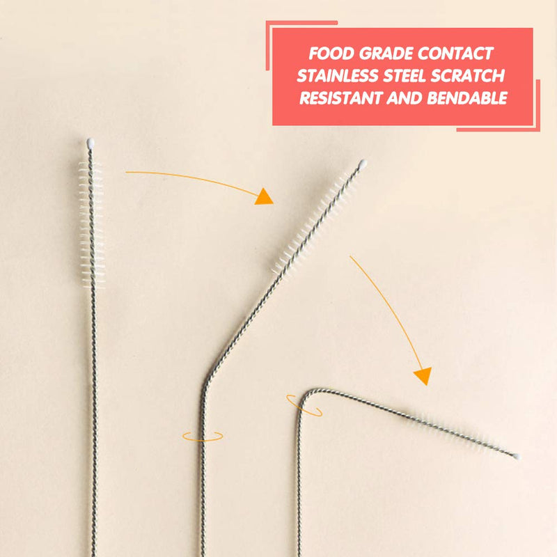 [Australia - AusPower] - FOCCTS Pack of 2 Milk Hose Brush, 45 cm Spiral Cleaning Brush, Steel Wire Tube Brush, Cleaning Brush, Tube Brush for Milk Hoses, Teapot, Straw 