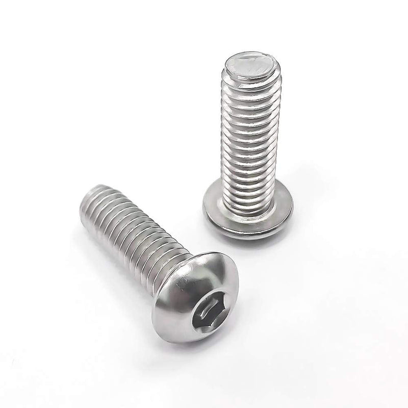 [Australia - AusPower] - 5/16-18 x 1" Button Head Socket Cap Bolts Screws, 304 Stainless steel 18-8, Full Thread, Coarse Thread, Allen Hex Drive, 20 PCS 5/16-18 x 1" 