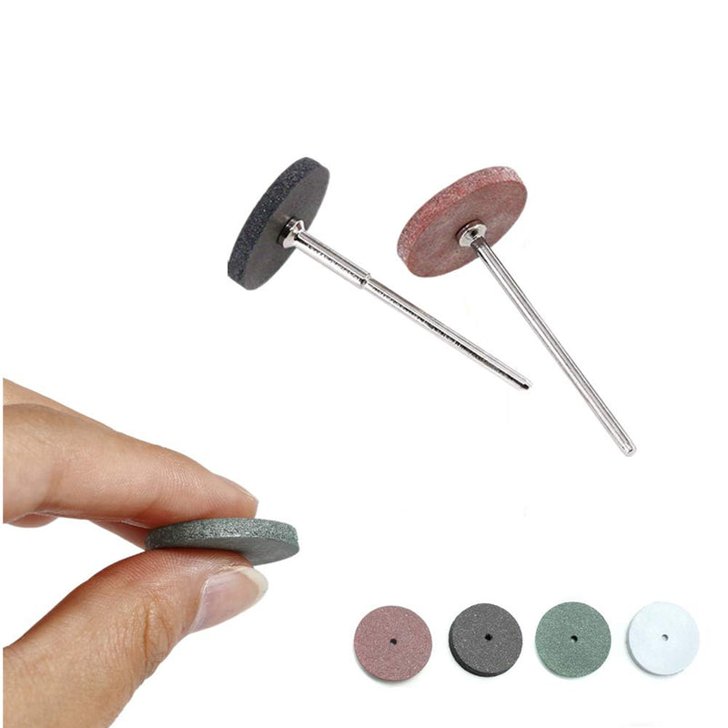 [Australia - AusPower] - SaferCCTV 40Pcs Silicone Rubber Polishing Wheels, Polishing Wheels Kit with 12Pcs Mandrel Shank for Jewelry, Dental Lab, Rotary Tool, 4 Colors 