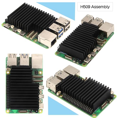 Geekworm Raspberry Pi 5 Cooler, Aluminum Passive Cooling Heatsink (H509) | 2GB/4GB/8GB/16GB compatible, 15mm thickness, fanless, wave-shaped cooling fins