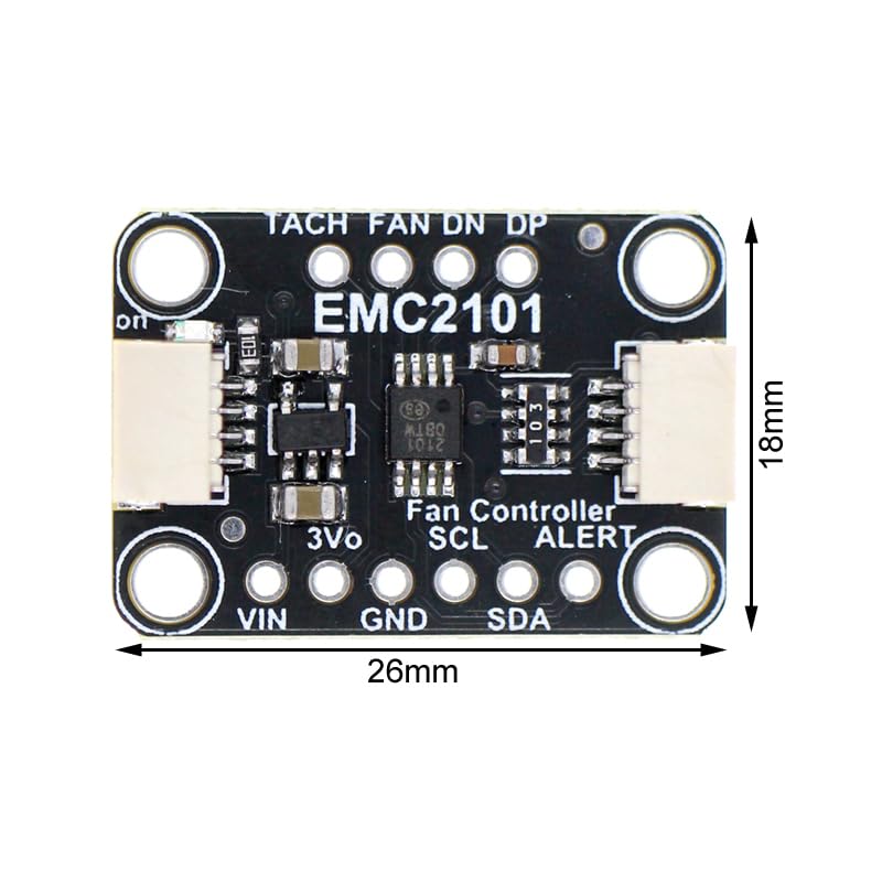 [Australia - AusPower] - DONGKER EMC2101 Fan Speed Module,DC 3.3V-5V I2C PC Fan Temperature Controller with Temperature Monitoring Function 