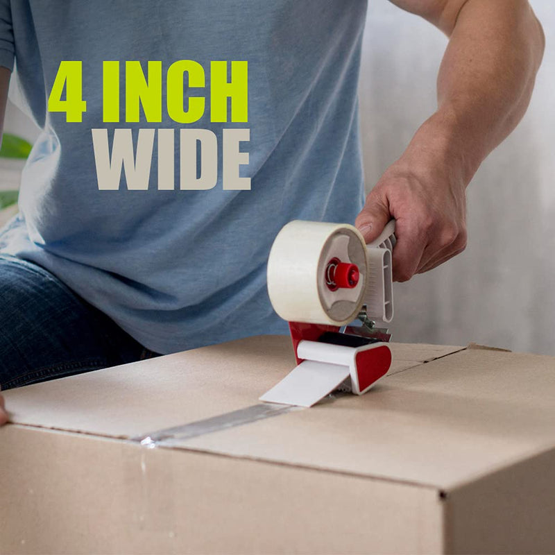 Wide Packing Tape 4 inch 1 Pack, Label Protection Tape, Clear, 72 Yards