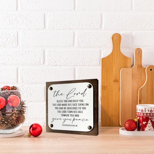 Religious Decor, Numbers 6:24-26 Sign, The Lord Bless You and Keep You Sign, Wooden Box Signs Decors Art, Bible Verse Scripture Decors, Christian Wall Decor, Housewarming Gift Christian Sign 16