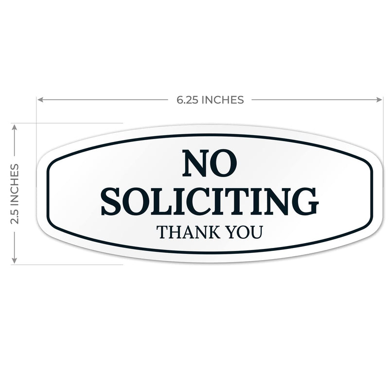 [Australia - AusPower] - No Soliciting Sign For House Thank You Sign, (SI-1549) 2.5x6.2 Inches, Aluminum Composite Made in USA by Sigo Signs Medium SI-1549 