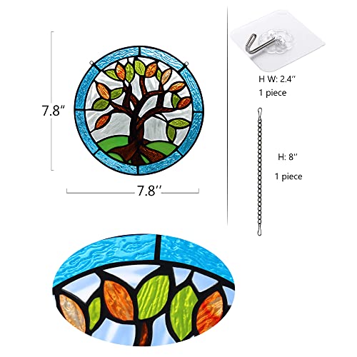 Tree of Life Stained Glass Suncatcher for Window Hangings,Mom Gifts Tree Life a