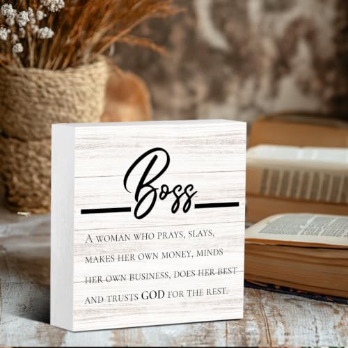 Inspirational Boss Lady Office Decor Christian Religious Gifts for Women Boss 3