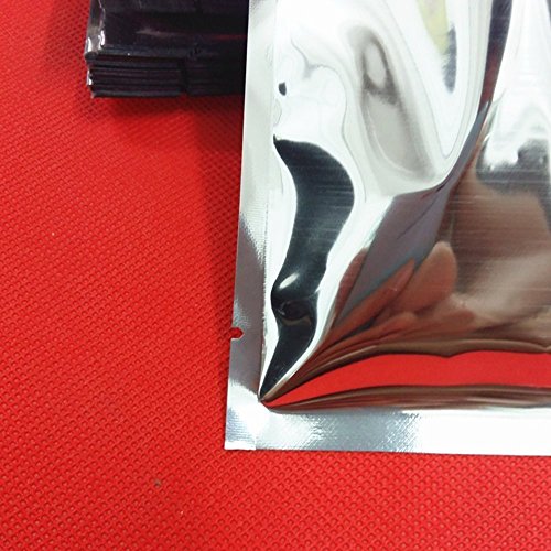PABCK 500 Pack Silver Foil Pouch Open Top Heat Seal Mylar Bags 3.1x4.7 inch 8x12cm (3.1x4.7 inch)