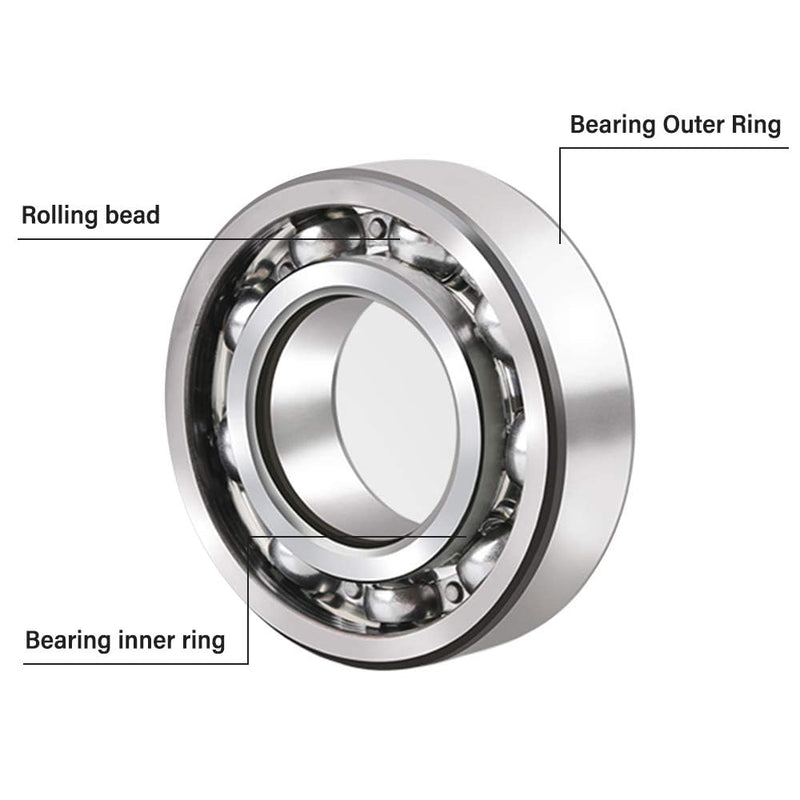 [Australia - AusPower] - 20 Pcs 608 2RS Ball Bearings  Bearing Steel and Double Rubber Sealed Miniature Deep Groove Ball Bearings (8mm x 22mm x 7mm) 