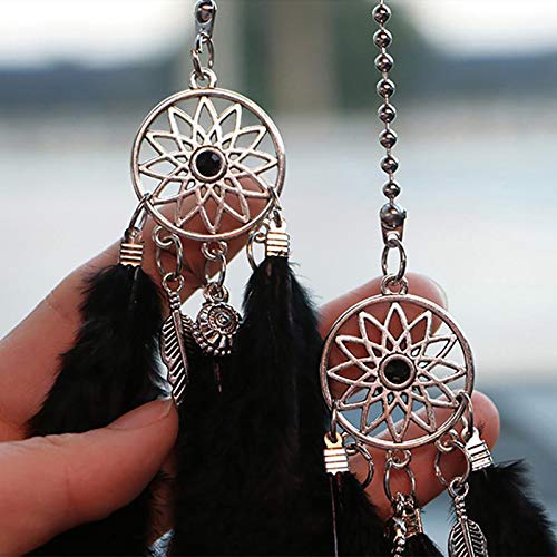 Mini Dream Catcher- Dream Catchers for Cars, Small Dreamcatcher Feather Handmade Hanging Charms Pendant Car Rearview Mirror Home Decor (Pink) Pink