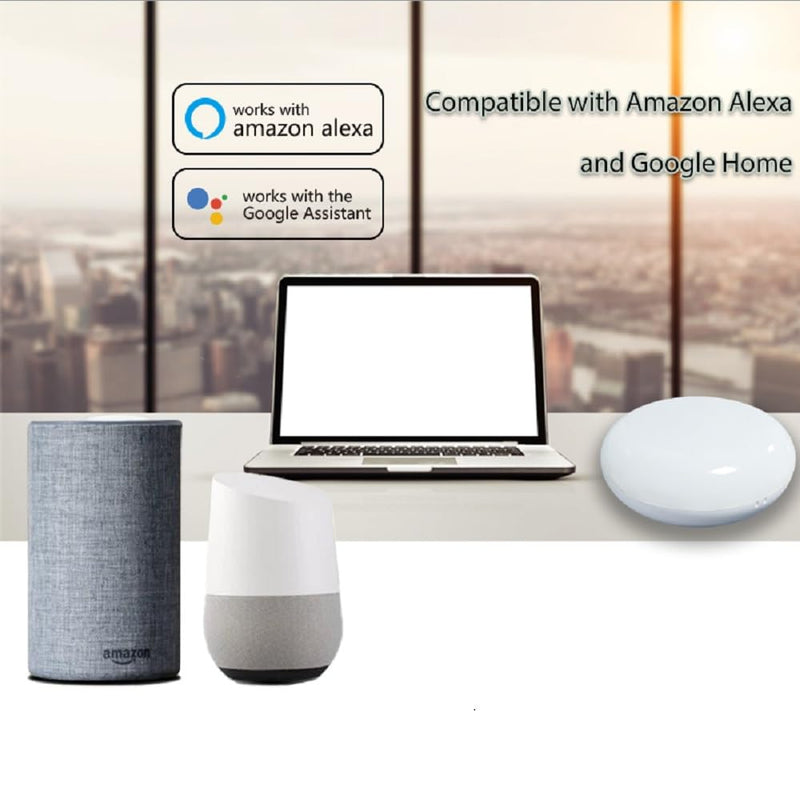 [Australia - AusPower] - Tuya app WiFi Temperature Sensor Controller,Phone Monitor and Control Temperature Anywhere,4 Channel 110v 10A Dry Contact Relay Switch,Compatible with Alexa Google Home 