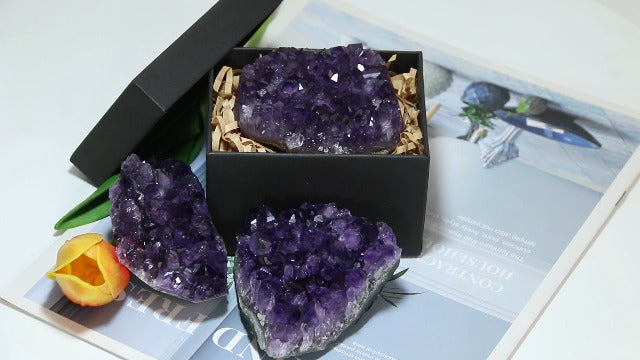 Natural Amethyst Crystal, Genuine Amethyst Stone for Healing(About 0.5lb) 0.5 Pound