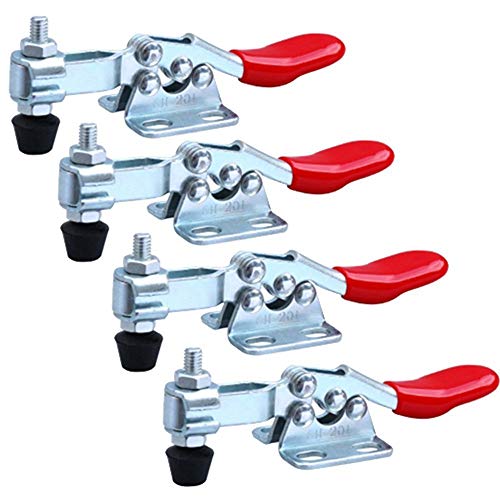 IMAGINE 4 x Quick Release Horizontal 201A Non-Slip Clamping Lever Metal Clamp 27 kg for Workshop Wood DIY 201A 60Lbs,27Kg