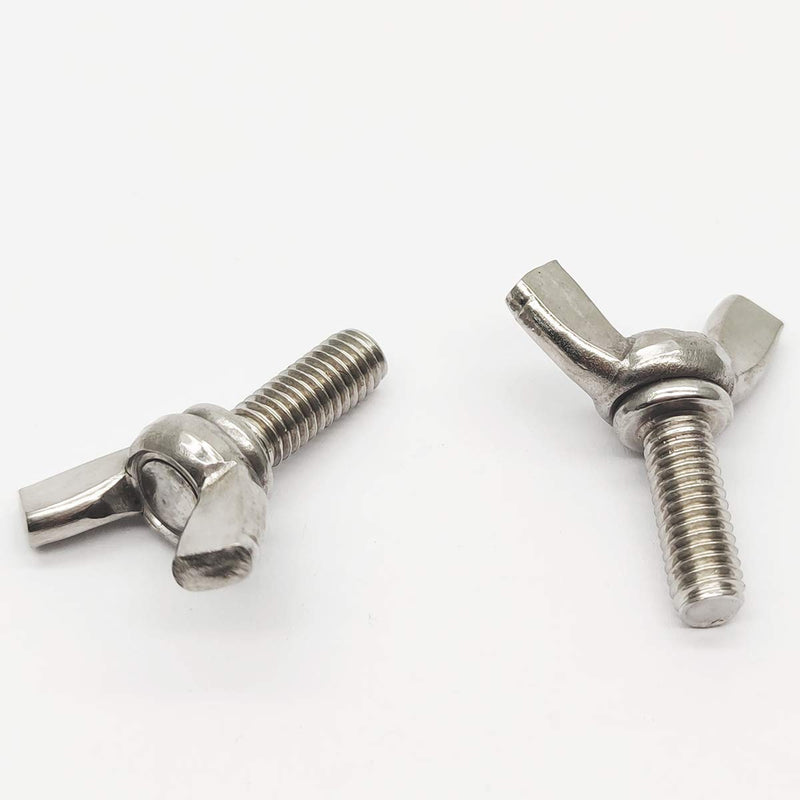 [Australia - AusPower] - Wing Bolt Wing Screw Stainless Steel Butterfly Bolt Screw Thumb Hand Screws 10pcs (M6-1.0x16mm) M6-1.0x16mm 