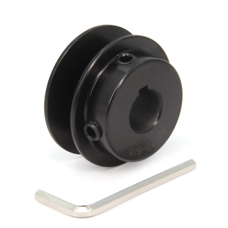 [Australia - AusPower] - AK20-5/8" Bored Single Groove Web Sheaves 2.0" OD 5/8"Bore V-Belt Sheave Cast Iron Belt Pulley for V-Belt (AK20-5/8", Single Groove) AK20-5/8"Bore 
