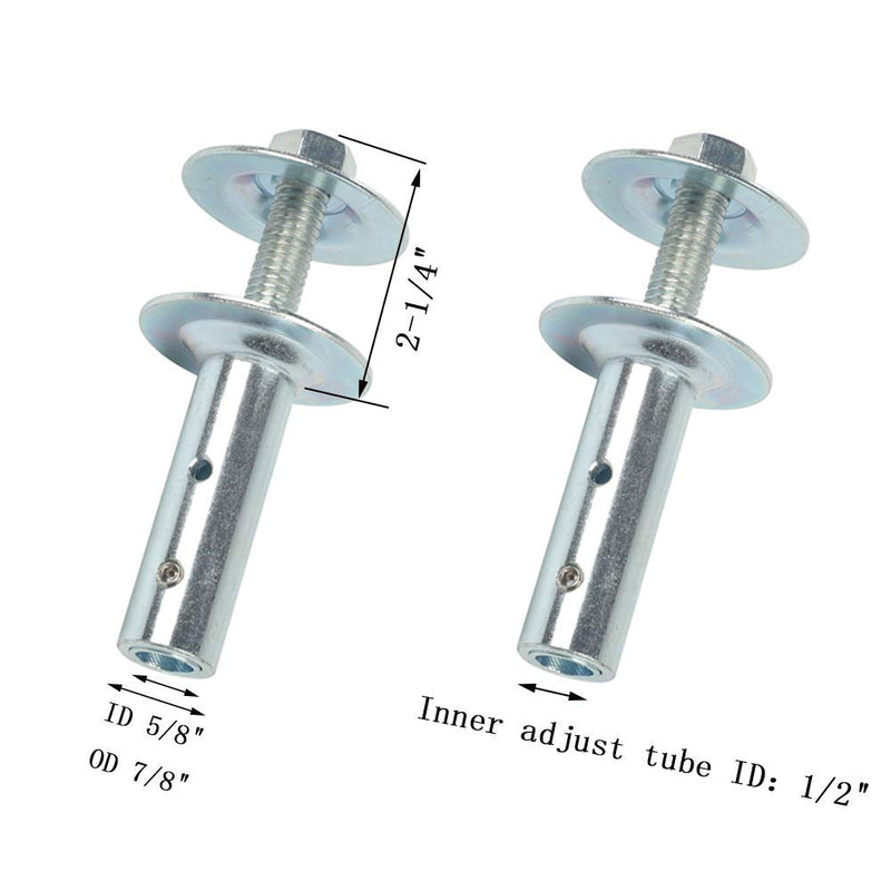 Shaft Arbor Extension 1/2" and 5/8"/ Motor Arbor Threaded Shaft Adapter Longer Version for Buffing Grinding Wheels/For Bench Grinder - Right 1 Pack 1/2" and 5/8"/-Longer Version